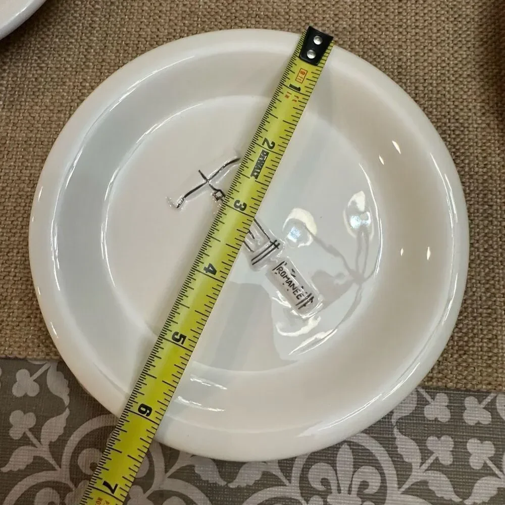 Williams Sonoma Appetizer Round Corkscrew Plates 2003 Vintage 6‎ Piece NEW